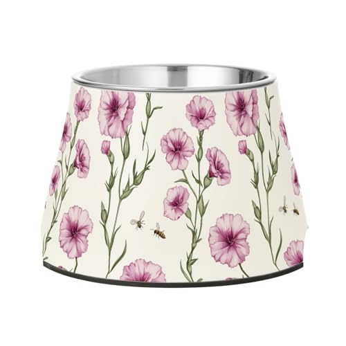 Retro Dianthus White Dogs Wassernapf, verbesserter Edelstahl, erhöhter Katzennapf für mittelgroße Hunde, Schnurrhaarentlastung Retro Dianthus White Dogs Wassernapf, verbesserter Edelstahl, erhöhter Katzennapf für mittelgroße Hunde, Schnurrhaarentlastung von Wudan