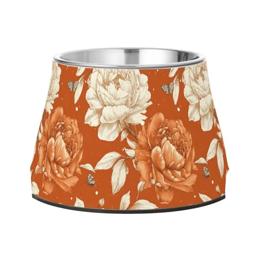 Retro Pfingstrosen Terrakotta Schalen für Haustiere mit Ständer Edelstahl Katzen Basic Schalen für Liebe Haustier Schnurrhaare Relief Retro Pfingstrosen Terrakotta Schalen für Haustiere mit Ständer Edelstahl Katzen Basic Schalen für Liebe Haustier Schnurrhaare Relief von Wudan
