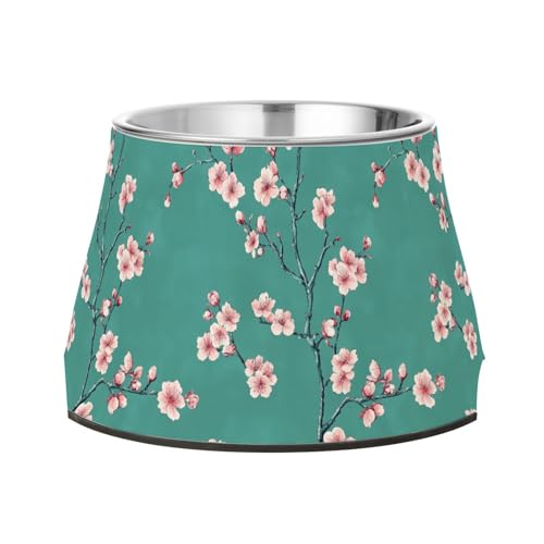 Safari Cherry Blossom Wassernapf für Hunde, erhöhter Edelstahl-Wassernapf für kleine Haustiere mit Schnurrhaar, Müdigkeit Safari Cherry Blossom Wassernapf für Hunde, erhöhter Edelstahl-Wassernapf für kleine Haustiere mit Schnurrhaar, Müdigkeit von Wudan