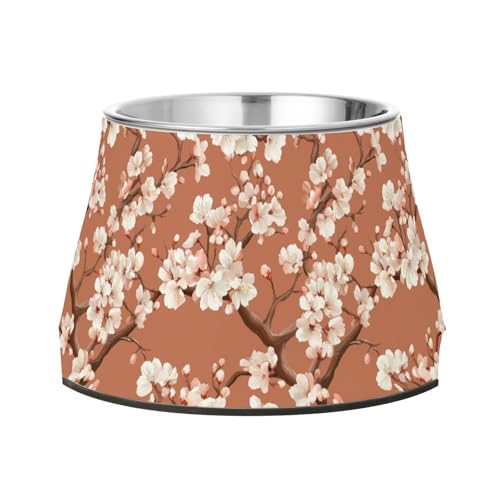 Safari Futternapf für Haustiere, Kirschblüte, Terrakotta, erhöhter Futternapf für Haustiere, mit Ständer, Edelstahl, für liebevolle Haustier-Schnurrhaare Safari Futternapf für Haustiere, Kirschblüte, Terrakotta, erhöhter Futternapf für Haustiere, mit Ständer, Edelstahl, für liebevolle Haustier-Schnurrhaare von Wudan