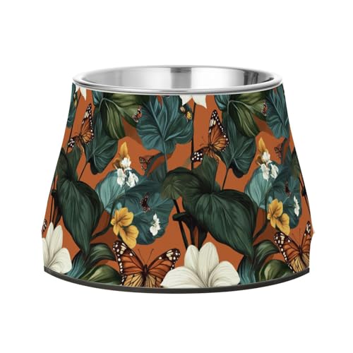 Safari Hosta Futternapf für Hunde, Terrakotta, rutschfest, Edelstahl, für langsames Füttern von Hunden, Schnurrhaare Safari Hosta Futternapf für Hunde, Terrakotta, rutschfest, Edelstahl, für langsames Füttern von Hunden, Schnurrhaare von Wudan