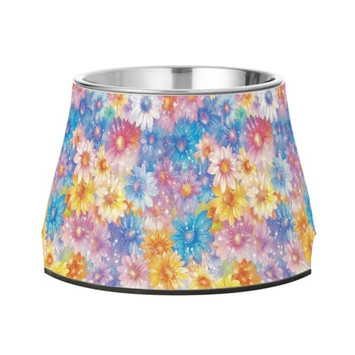 Schöne Blumen Haustiere Futternapf Erhöhte Edelstahl Erhöhte Katzennäpfe für Hunde Katzen Kaninchen Vögel Schnurrhaare freundlich Schöne Blumen Haustiere Futternapf Erhöhte Edelstahl Erhöhte Katzennäpfe für Hunde Katzen Kaninchen Vögel Schnurrhaare freundlich von Wudan