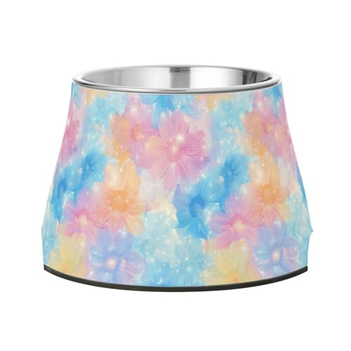 Schöne Blumen Hunde Futternäpfe Erhöhter Edelstahl Metall Haustiernäpfe für mittelgroße Hunde langsames Fressen Schöne Blumen Hunde Futternäpfe Erhöhter Edelstahl Metall Haustiernäpfe für mittelgroße Hunde langsames Fressen von Wudan