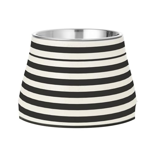 Schwarz Weiß Streifen Napf für Hunde mit Ständer Edelstahl Wasser Futternapf für kleine Haustiere Schnurrhaare Relief Schwarz Weiß Streifen Napf für Hunde mit Ständer Edelstahl Wasser Futternapf für kleine Haustiere Schnurrhaare Relief von Wudan