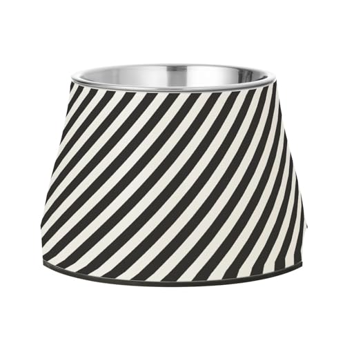 Schwarzer gestreifter Wassernapf für Haustiere, erhöhter Edelstahl-Katzenfutter-Schüssel für geliebte Haustiere Schwarzer gestreifter Wassernapf für Haustiere, erhöhter Edelstahl-Katzenfutter-Schüssel für geliebte Haustiere von Wudan