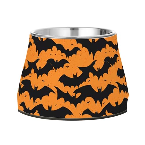 Silhouette schwarze Fledermäuse, Halloween-Wasser- und Futternäpfe, verstärkter Edelstahl, erhöhter Katzennapf für mittelgroße Hunde, Schnurrhaar, Müdigkeit Silhouette schwarze Fledermäuse, Halloween-Wasser- und Futternäpfe, verstärkter Edelstahl, erhöhter Katzennapf für mittelgroße Hunde, Schnurrhaar, Müdigkeit von Wudan