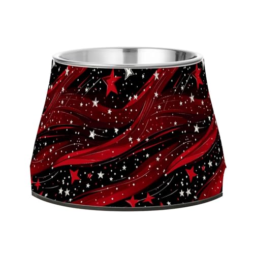 Stars Red 4. Juli Futternapf für Hunde, erhöhter Edelstahl-Wassernapf für kleine Hunde, bequemes Füttern Stars Red 4. Juli Futternapf für Hunde, erhöhter Edelstahl-Wassernapf für kleine Hunde, bequemes Füttern von Wudan