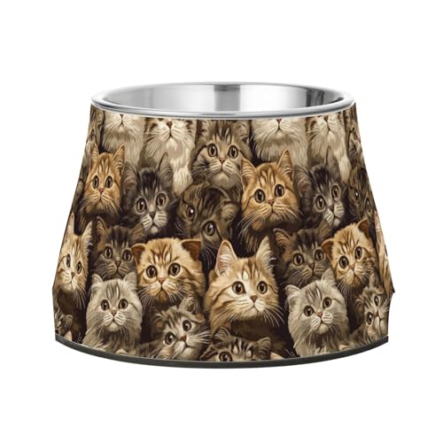 Süßer Futternapf für Hunde mit schottischer Faltung, brauner Futternapf, verbesserter Edelstahl, erhöhter Katzennapf für langsames Füttern von Katzen, Schnurrhaar, Müdigkeit Süßer Futternapf für Hunde mit schottischer Faltung, brauner Futternapf, verbesserter Edelstahl, erhöhter Katzennapf für langsames Füttern von Katzen, Schnurrhaar, Müdigkeit von Wudan