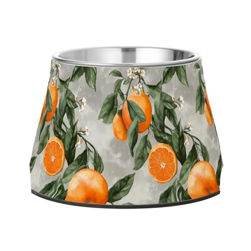 Süßer Mandarinen-Frucht-Wassernapf mit Ständer, Edelstahl, Futternapf für kleine Hunde, Schnurrhaartfreundlich, Grau Süßer Mandarinen-Frucht-Wassernapf mit Ständer, Edelstahl, Futternapf für kleine Hunde, Schnurrhaartfreundlich, Grau von Wudan