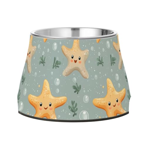 Süßer Seestern grauer Futternapf für Hunde mit Ständer aus Edelstahl für Katzen, Futternapf für Haustiere, Schnurrhaare Süßer Seestern grauer Futternapf für Hunde mit Ständer aus Edelstahl für Katzen, Futternapf für Haustiere, Schnurrhaare von Wudan
