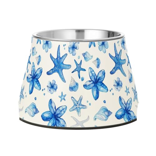Süßer Wassernapf mit kleinen blauen Blumen, Seastars Muschel, rutschfest, Edelstahl, Haustier-Wassernapf für kleine Hunde, Schnurrhaar, Müdigkeit Süßer Wassernapf mit kleinen blauen Blumen, Seastars Muschel, rutschfest, Edelstahl, Haustier-Wassernapf für kleine Hunde, Schnurrhaar, Müdigkeit von Wudan