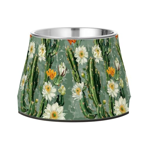 Sweet Cactus Silbernäpfe für Haustiere, verbesserter Edelstahl, erhöhte Katzennäpfe für liebliche Haustier-Schnurrhaare Sweet Cactus Silbernäpfe für Haustiere, verbesserter Edelstahl, erhöhte Katzennäpfe für liebliche Haustier-Schnurrhaare von Wudan