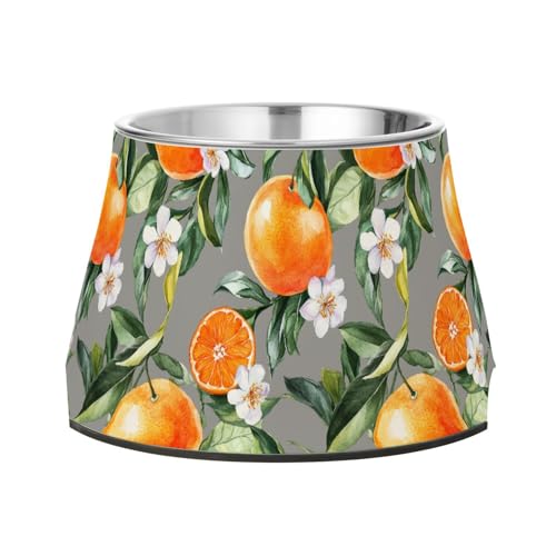 Sweet Tangerine Fruit Grey Erhöhter Wassernapf für Haustiere, mit Ständer, Edelstahl, Katzen-Futternäpfe für kleine Haustiere, Schnurrhaar, Müdigkeit Sweet Tangerine Fruit Grey Erhöhter Wassernapf für Haustiere, mit Ständer, Edelstahl, Katzen-Futternäpfe für kleine Haustiere, Schnurrhaar, Müdigkeit von Wudan