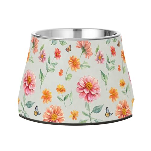 Sweet Zinnia Grey Bowl for Dogs Enhanced Stainless Steel Cat Feeding Bowls for Medium Dogs Whisker Friendly Sweet Zinnia Grey Bowl for Dogs Enhanced Stainless Steel Cat Feeding Bowls for Medium Dogs Whisker Friendly von Wudan