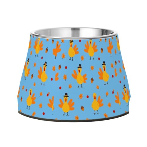 Thanksgiving-Truthahn-Schalen für Hunde, verbesserter Edelstahl-Futternapf für Hunde, Katzen, Kaninchen, Vögel, Schnurrhaar, freundlich von Wudan