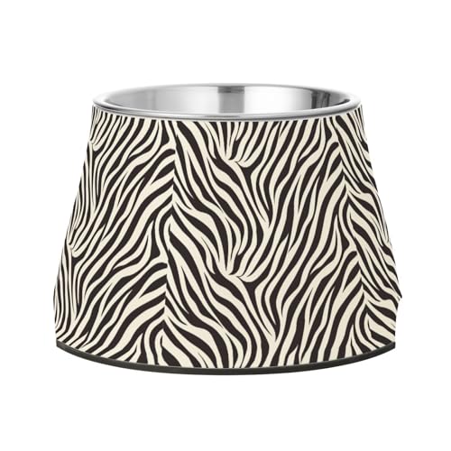 Tierhaut Schwarz Weiß Muster Hunde Wassernapf mit Ständer Edelstahl Haustiere Basic Schalen für Hunde Katzen Kaninchen Vögel Schnurrhaare Müdigkeit Tierhaut Schwarz Weiß Muster Hunde Wassernapf mit Ständer Edelstahl Haustiere Basic Schalen für Hunde Katzen Kaninchen Vögel Schnurrhaare Müdigkeit von Wudan