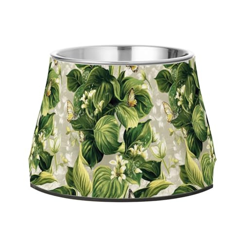 Vintage Hosta Silver Feed Hundenapf mit Ständer Edelstahl Katzen Futternapf für Hunde Katzen Kaninchen Vögel Schnurrhaare freundlich Vintage Hosta Silver Feed Hundenapf mit Ständer Edelstahl Katzen Futternapf für Hunde Katzen Kaninchen Vögel Schnurrhaare freundlich von Wudan