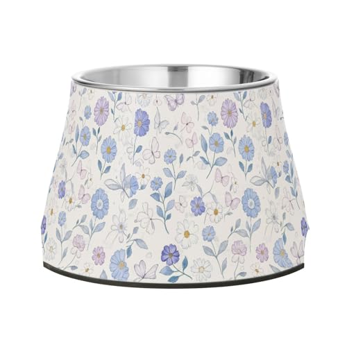 Violette Schmetterlings-Blumennäpfe für Haustiere, erhöhter Edelstahl-Schüssel, einfache Schalen für langsames Füttern, Katzen, langsames Fressen Violette Schmetterlings-Blumennäpfe für Haustiere, erhöhter Edelstahl-Schüssel, einfache Schalen für langsames Füttern, Katzen, langsames Fressen von Wudan