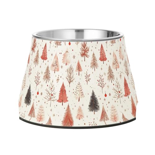 Weihnachtsbäume Schüssel für Haustiere mit Ständer Edelstahl Katzenfutter Geschirr für kleine Hunde Schnurrhaare freundlich von Wudan