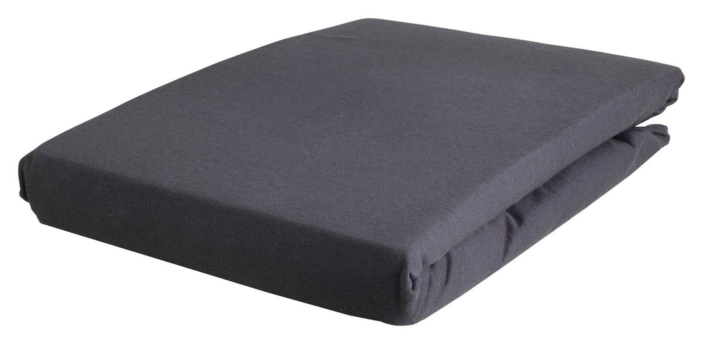 Spannbettlaken BOXXY, für Boxspring, Platin uni, 180 x 220 cm, Wülfing, Jersey, (1 Stück), für Boxspringbetten von Wülfing