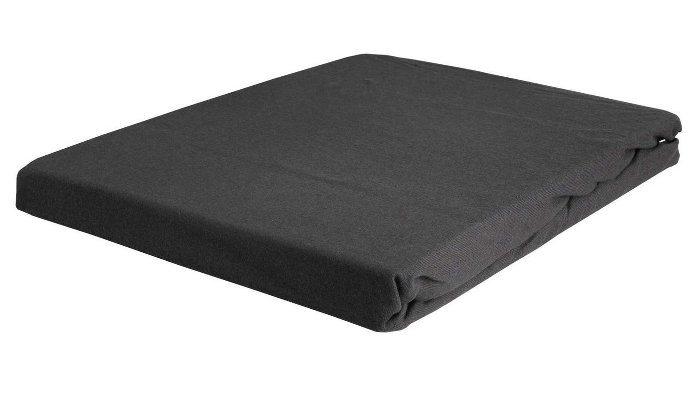 Spannbettlaken BOXXY, für Boxspring, Titan uni, 120 x 200 cm, Wülfing, Jersey, (1 Stück), für Boxspringbetten von Wülfing