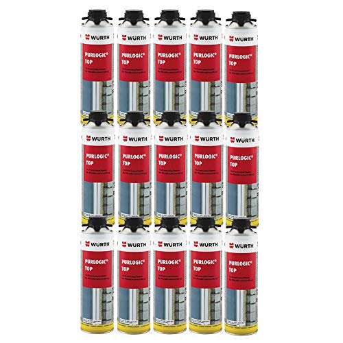 15x Würth 1K-Pistolenschaum PURLOGIC® Top betongrau von Würth