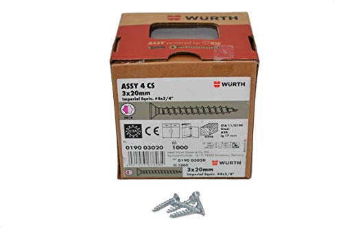 ASSY 4 CS Stahl verzinkt Vollgewinde Senkkopf RW, SHR-SEKPF-HO-RW10-(A2K)-3X20/17 von Würth