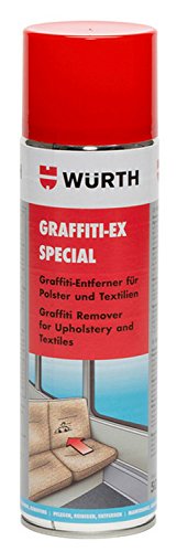 Graffiti-Entferner Graffiti-EX Spezial - 500ml - Graffiti- und Kaugummi-Entferner für Polster und Textilien. Eignet sich besonders gut zur schonenden Anlösung von Kaugummi von Würth