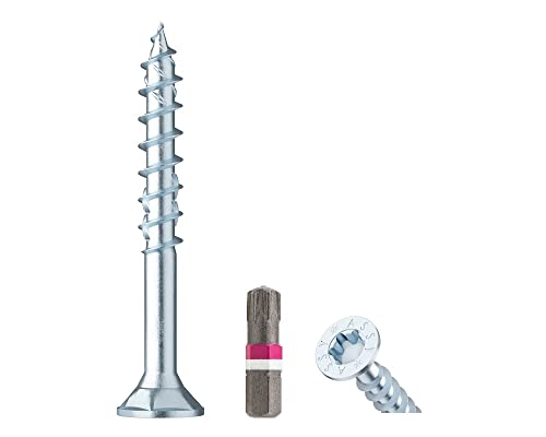 Holzschraube ASSY | CSMPStahl verzinkt | 7 x 240 Teilgewinde | Senkkopf RW | 100 Stück mit BIT von Würth