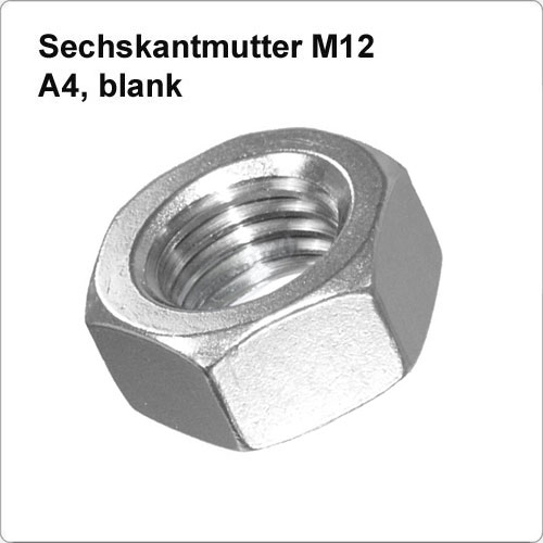 Mutter M12 A4 Edelstahl von Würth