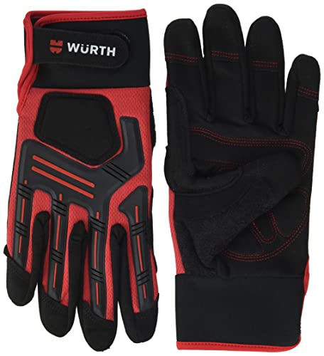 Würth 899400750, rot/schwarz 0899400750 Mechaniker-Handschuh PRO, Größe 10 von Würth