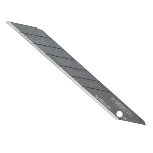 Würth 10x Abbrechklingen spezial 9mm extrem scharf mit 30° Grad Spitze für 9mm Cuttermesser 071566074 für dünne Medien wie Folie, Papier Würth 10x Abbrechklingen spezial 9mm extrem scharf mit 30° Grad Spitze für 9mm Cuttermesser 071566074 für dünne Medien wie Folie, Papier von Würth