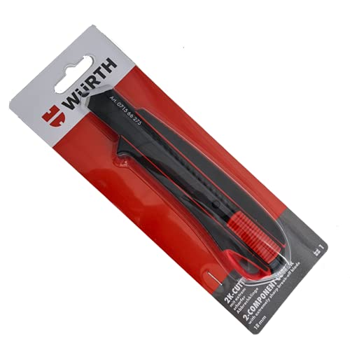 Würth 2x 2K Cutter-Messer mit Schieber, aus Metall, incl. 3 Klingen von Würth