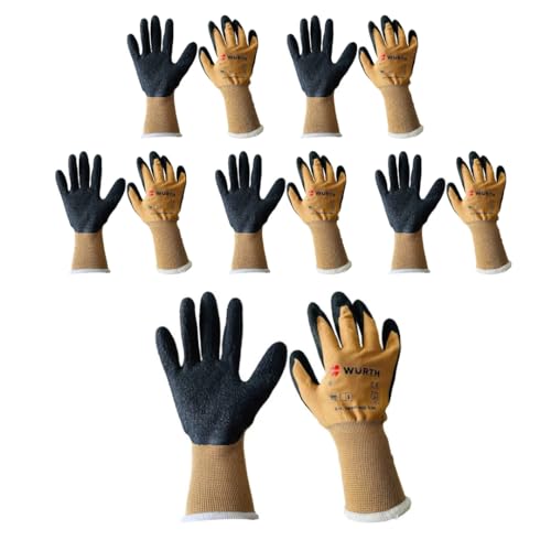 Würth 6 Paar Mechanikerhandschuhe Arbeitshandschuhe Montagehandschuhe EN388 EN420 Gr. 10 von Würth
