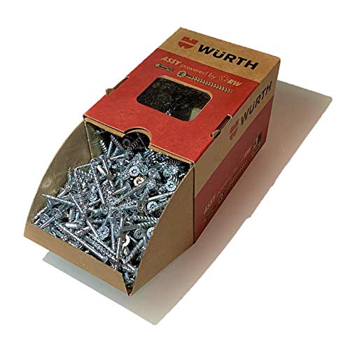 Würth ASSY 4 CSMP Spanplattenschraube 4,5x60mm, 250St/Pack Stahl verzinkt, blau passiviert, Teilgewinde, Senkfrästaschenkopf - RW 20 Neue Generation von Würth