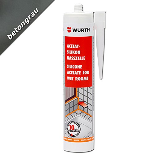 Würth Acetat - Silikon Nasszelle Betongrau 310 ml Kartusche von Würth
