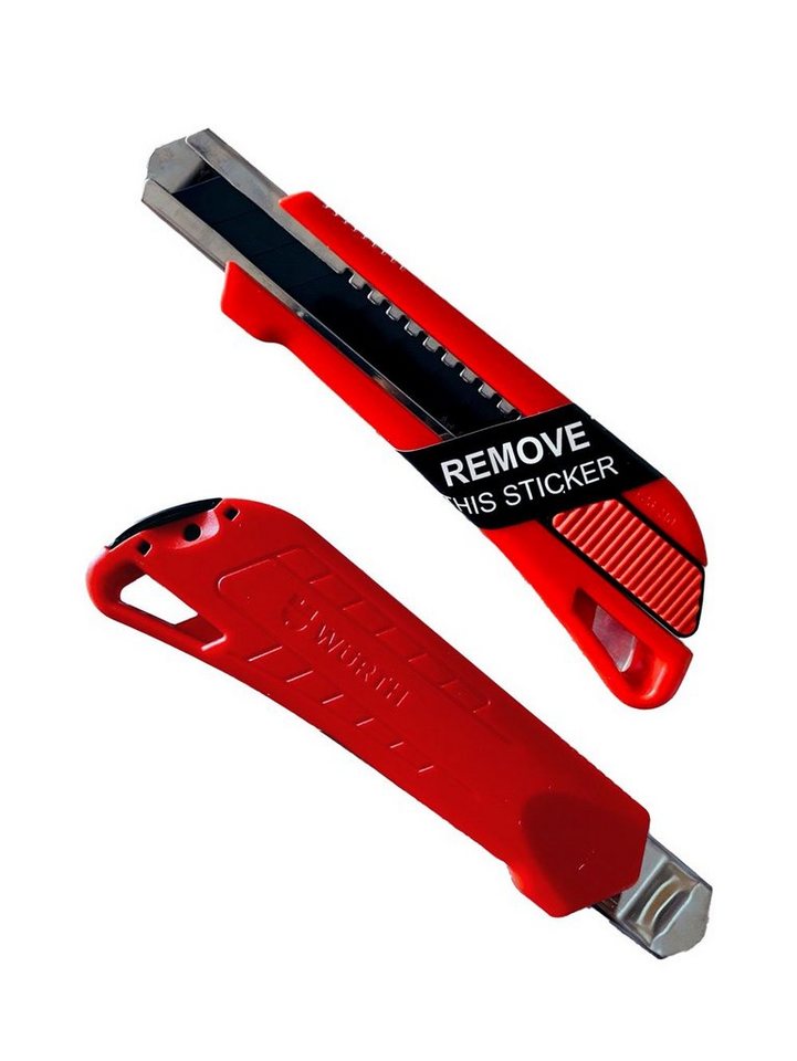 Würth Cuttermesser Würth Cuttermesser 18mm mit Schieber & Klingenmagazin Klingenführung, (1-tlg) von Würth