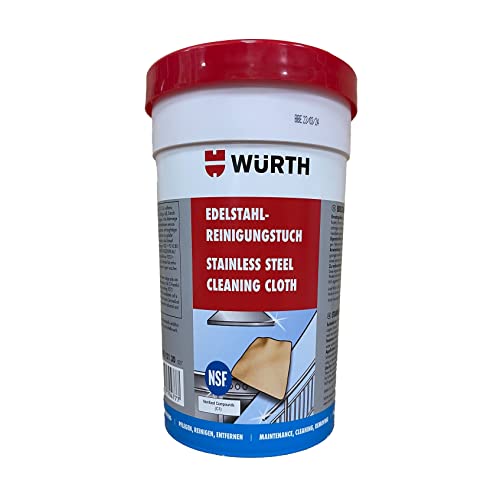 Würth Edelstahl Reinigungstücher 30 Stück, Weiß, 1-Pack, 089312130 von Würth