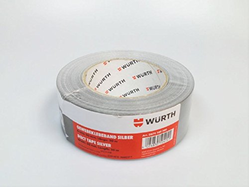 Würth Gewebeklebeband Polyester 50mx50mm silber (4024835504041) Gaffa Tape von Würth