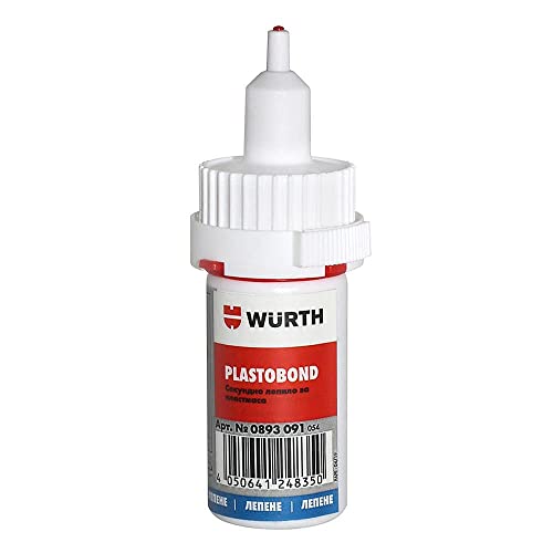 Würth Konstruktionskleber Plastobond 20g Acryl Kunststoff Sekundenkleber Flasche Farblos von Wurth