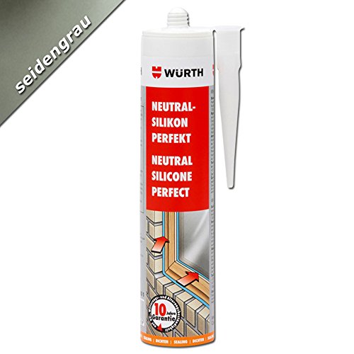 Würth Silikon Seidengrau Neutral-Perfekt 310ml Kartusche Fensterverglasung von Würth