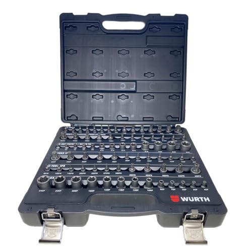 Würth Steckschlüssel Bit Satz 77 Teile im praktischen Koffer TX IP IPR Plus Bits Nussatz Kasten 09651777 von Würth