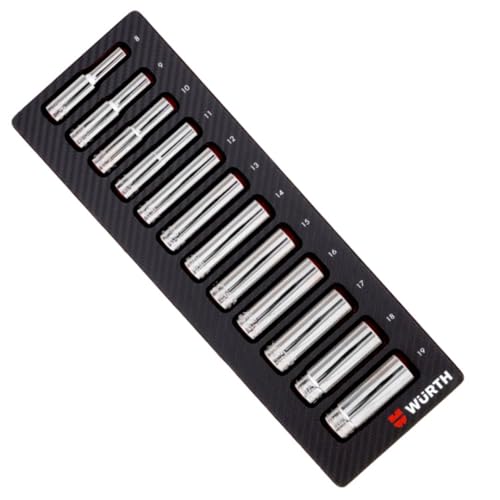 Würth Zebra 3/8 Zoll Steckschlüssel Nuss Satz 12 Teile lange Ausführung 64mm 0965905909 in Systemsatz in Schaumeinlage in Carbon Optik 2.4.1 für Werkstattwagen Würth Zebra 3/8 Zoll Steckschlüssel Nuss Satz 12 Teile lange Ausführung 64mm 0965905909 in Systemsatz in Schaumeinlage in Carbon Optik 2.4.1 für Werkstattwagen von Würth