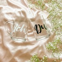 Teeglas - Du & Ich 2Er Set | Kaffeeglas Personalisierte Gläser Geschenk Beste Freundin Geschenkidee von WuestenkindShop
