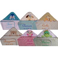 Baby Kapuzenhandtuch Mit Namen Bestickt 75 X cm Baby Kapuzenhandtuch Mit Namen Bestickt 75 X cm von WuffDogsworld