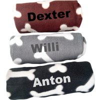 Hundedecke Knochen Mit Namen Bestickt, Farbwahl, Decke Hund, Schlafplatz, Auto Hundedecke Knochen Mit Namen Bestickt, Farbwahl, Decke Hund, Schlafplatz, Auto von WuffDogsworld