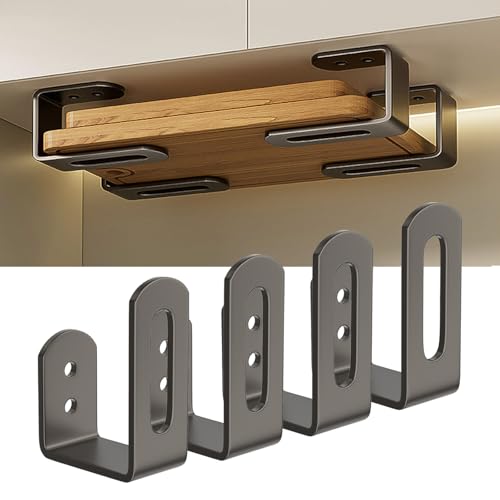 Wuhuarou 4Stück schneidebrett halter, Hängendes schneidebrett-regal, bretthalter küche，deckelhalter, Topfdeckel-Organizer für Schrank, Geeignet für Küche, Bad (4) von Wuhuarou