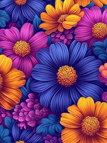 Diamond Painting Blume, 5D Diamond Painting XXL 90x120 cm Leinwand, DIY Diamant Art Malerei Bilder Kinder Anfänger Mosaikherstellung Bastelnset für Home Wanddeko Wohnzimmer, Geschenke für Frauen K-68 Diamond Painting Blume, 5D Diamond Painting XXL 90x120 cm Leinwand, DIY Diamant Art Malerei Bilder Kinder Anfänger Mosaikherstellung Bastelnset für Home Wanddeko Wohnzimmer, Geschenke für Frauen K-68 von Wuiddnng