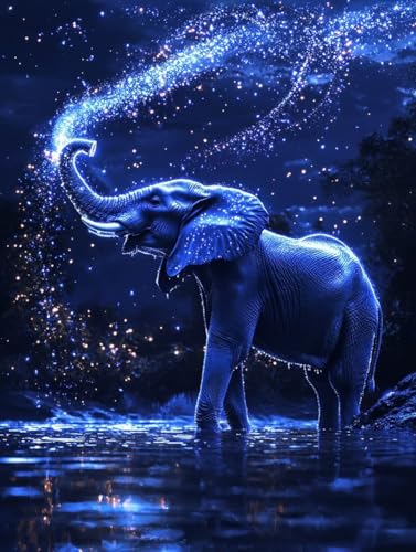 Diamond Painting Elefant, 5D Diamond Painting Klein 40x50 cm Leinwand, DIY Diamant Art Malerei Bilder Kinder Anfänger Mosaikherstellung Bastelnset für Wanddeko Wohnzimmer, Geschenke für Frauen K-86 Diamond Painting Elefant, 5D Diamond Painting Klein 40x50 cm Leinwand, DIY Diamant Art Malerei Bilder Kinder Anfänger Mosaikherstellung Bastelnset für Wanddeko Wohnzimmer, Geschenke für Frauen K-86 von Wuiddnng