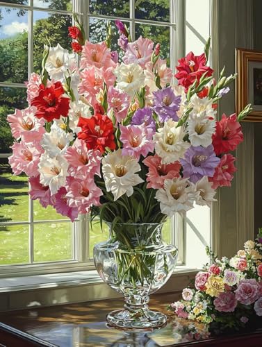 Diamond Painting Erwachsene, 5D Diamant Painting Bilder Blume 30x40 cm, DIY Full Round Diamant Malerei mit Zubehör, Diamond Art Kinder Mosaikherstellung Bastelset für Herbst Home Zimmer Deko P-36 Diamond Painting Erwachsene, 5D Diamant Painting Bilder Blume 30x40 cm, DIY Full Round Diamant Malerei mit Zubehör, Diamond Art Kinder Mosaikherstellung Bastelset für Herbst Home Zimmer Deko P-36 von Wuiddnng